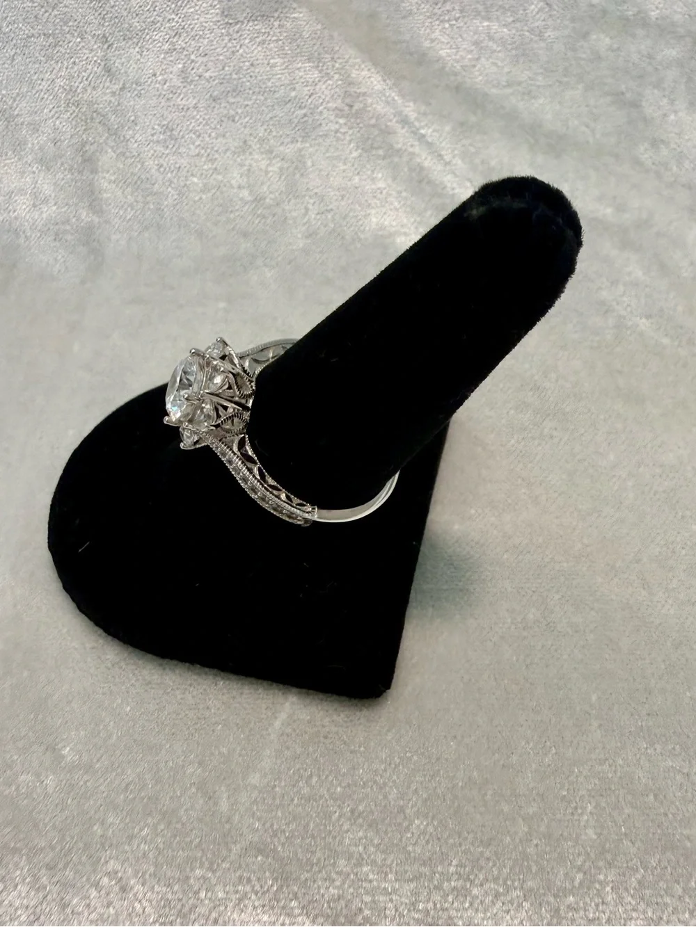 🌸JTV35 - Vanna K - White Round cut Rhodium Over Sterling Silver Ring💎🛍️